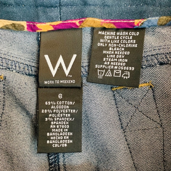 W Work To Weekend Women Size 6 Pants - Picture 3 of 5